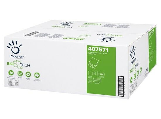 Bulk losse vellen toiletpapier wit ECO 40 x 224st