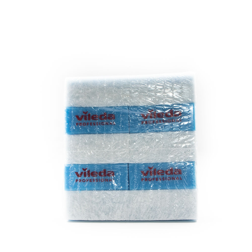 Vileda schuurspons blauw/wit